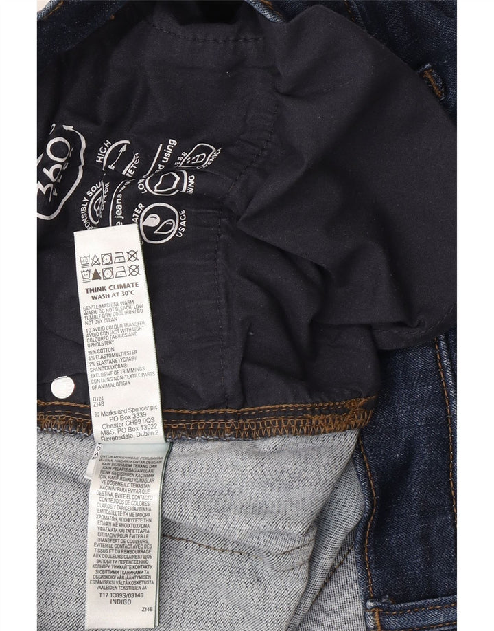 Blugi subțiri obișnuiți pentru bărbați Marks & Spencer L36 L31 Bumbac bleumarin