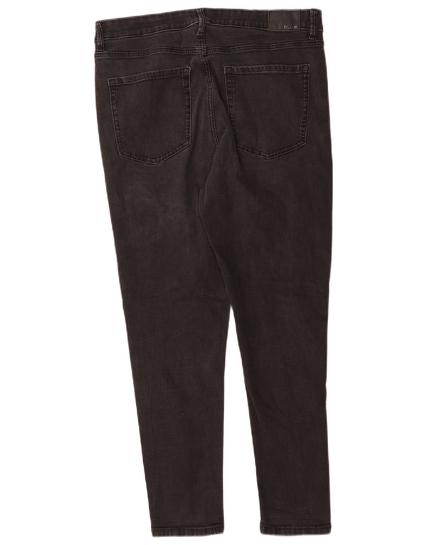 Marks & Spencer Womens Skinny Jeans UK 16 Large W34 L26 Black Cotton