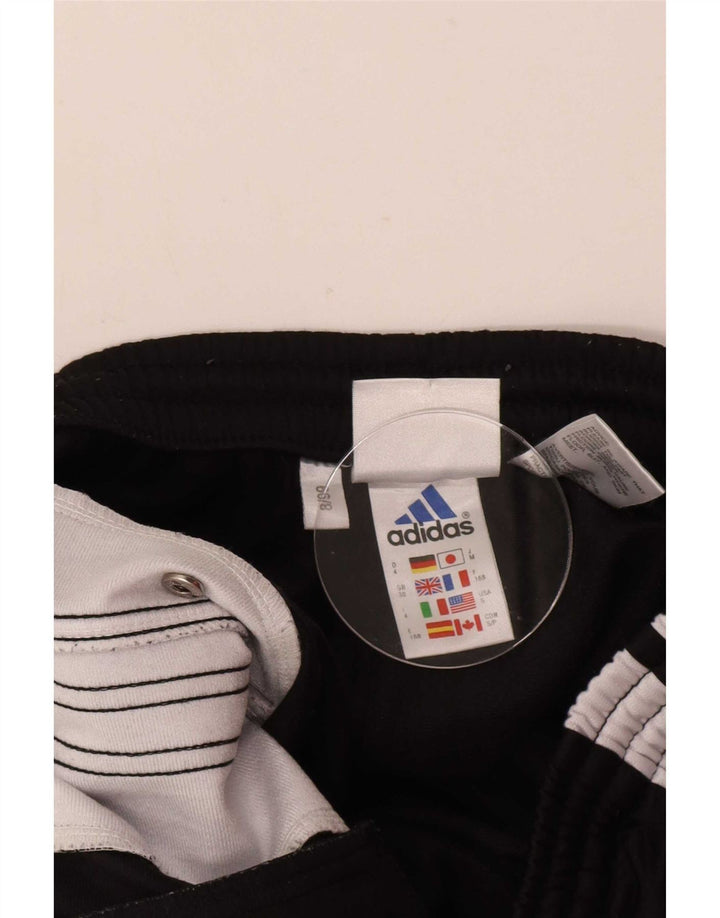 Pantaloni de trening pentru bărbați cu grafică Adidas, mediu negru, poliester bloc de culoare