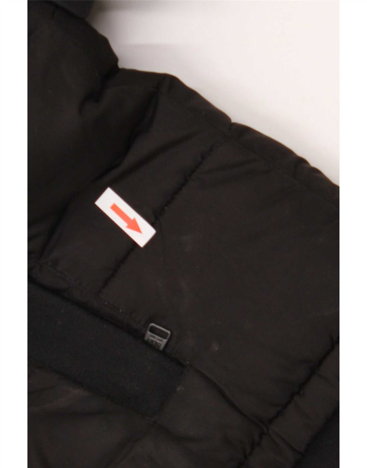 Dkny Palton capitonat supradimensionat cu glugă pentru femei UK 14 Medium Black Poliester
