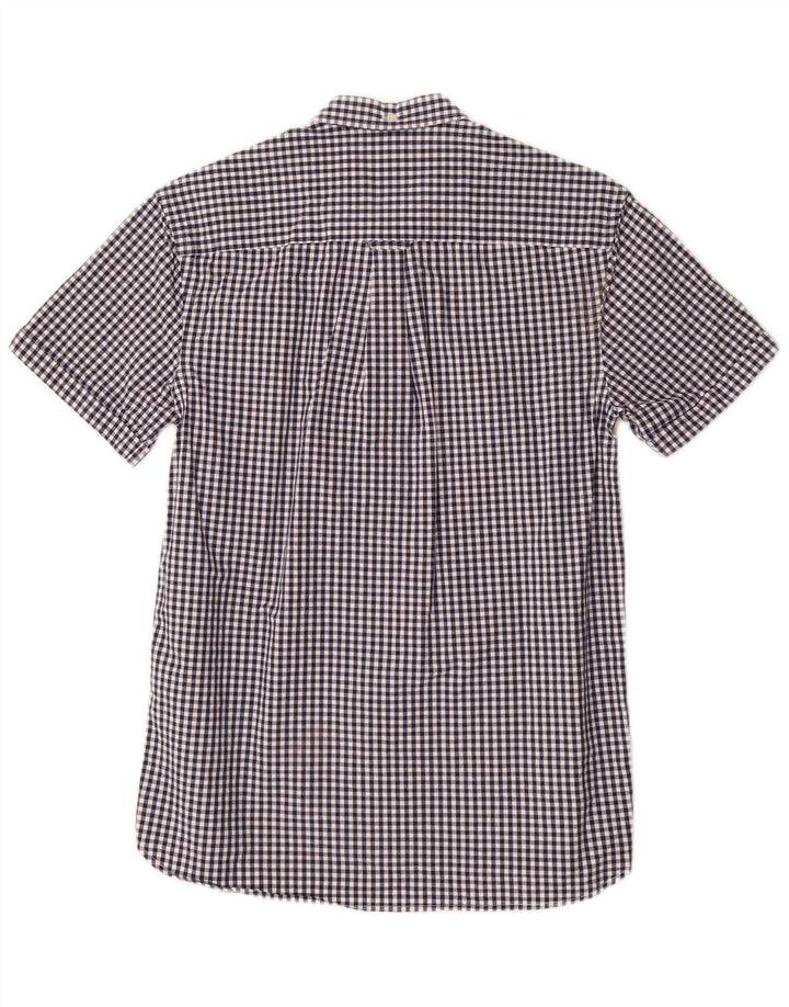 Cămașă cu mânecă scurtă Lyle & Scott pentru bărbați, clasică din bumbac vichy, albastru