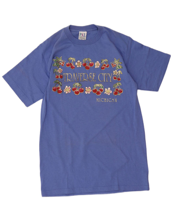 P.S.I. Îmbrăcăminte sport Tricou grafic pentru femei Top UK 12 Medium Blue Noutate