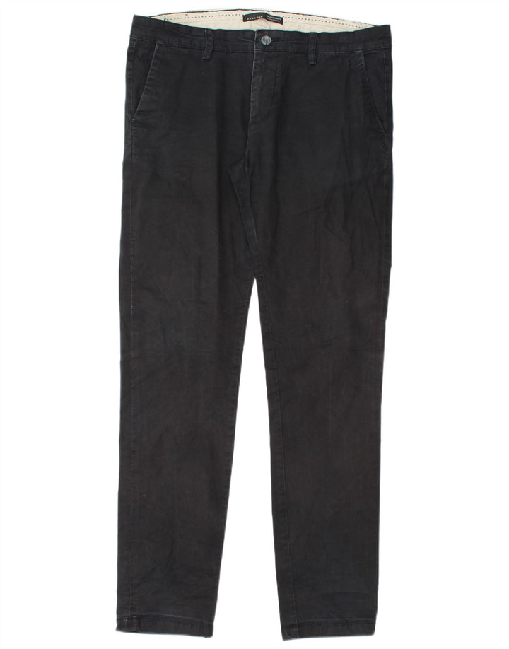 Pantaloni chino slim pentru bărbați Zara EU 42 Large W32 L33 Negru