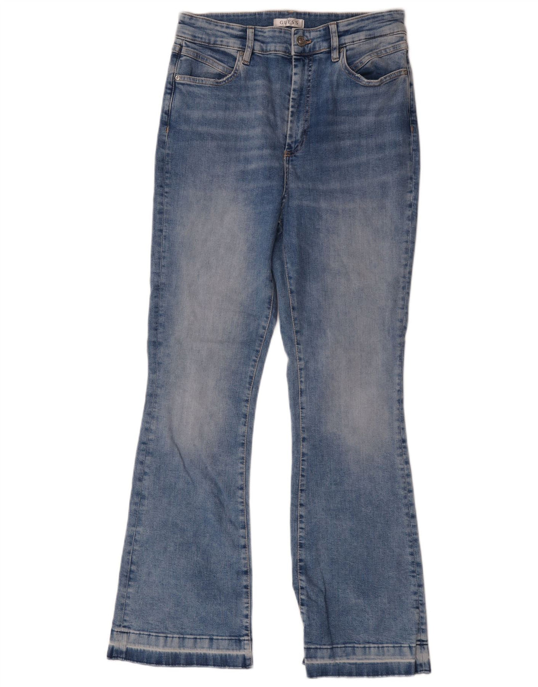 Blugi Guess pentru femei Bootcut W30 L30, bumbac albastru