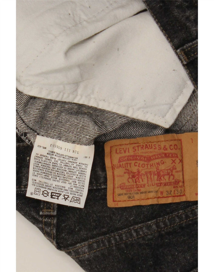 Blugi conici pentru femei Levi's 901 W32 L30 bumbac gri