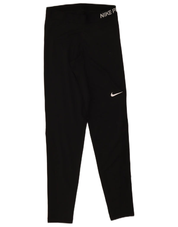 Leggings Nike Dri Fit Graphic pentru femei UK 12 Poliester mediu negru
