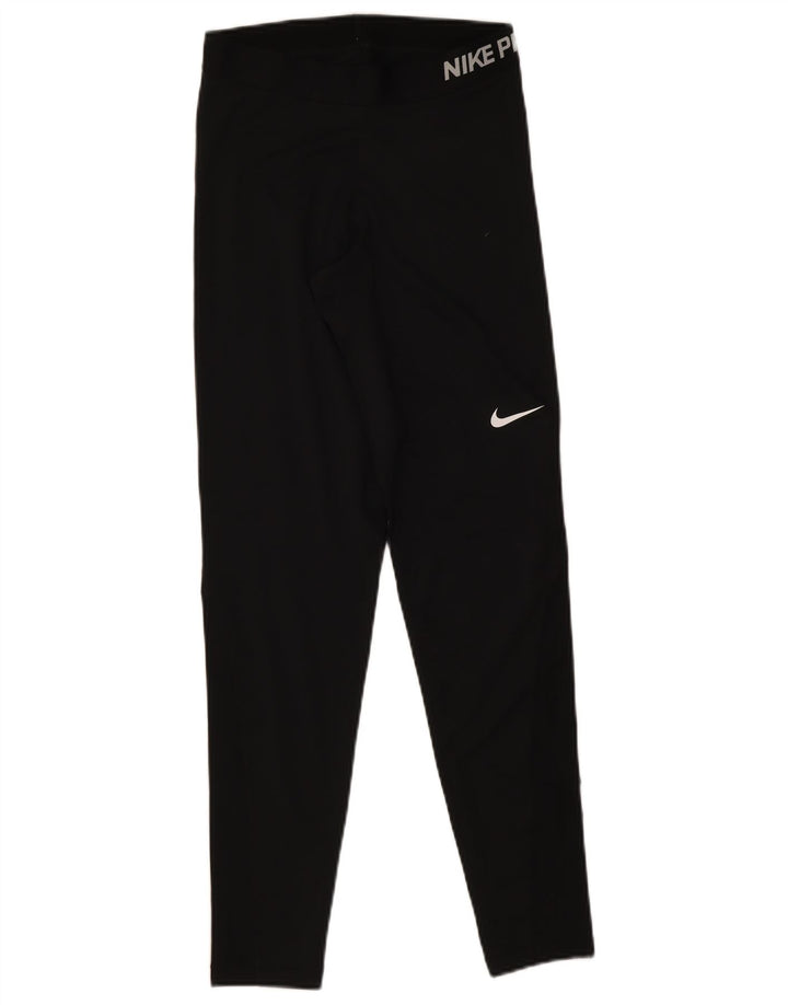 Leggings Nike Dri Fit Graphic pentru femei UK 12 Poliester mediu negru