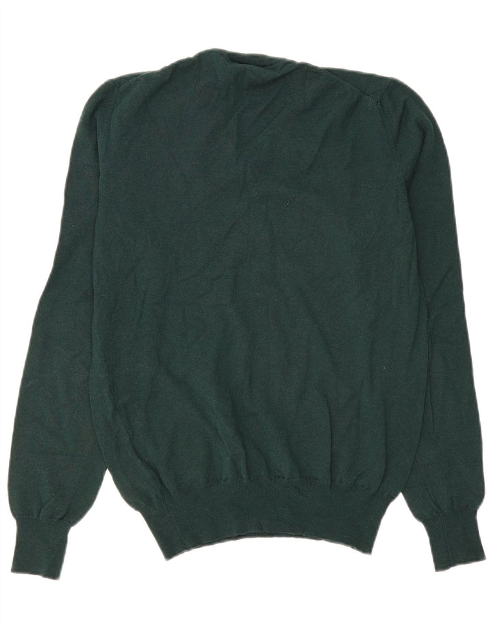 Pulover pentru bărbați Fred Perry cu decolteu în V, lână verde medie