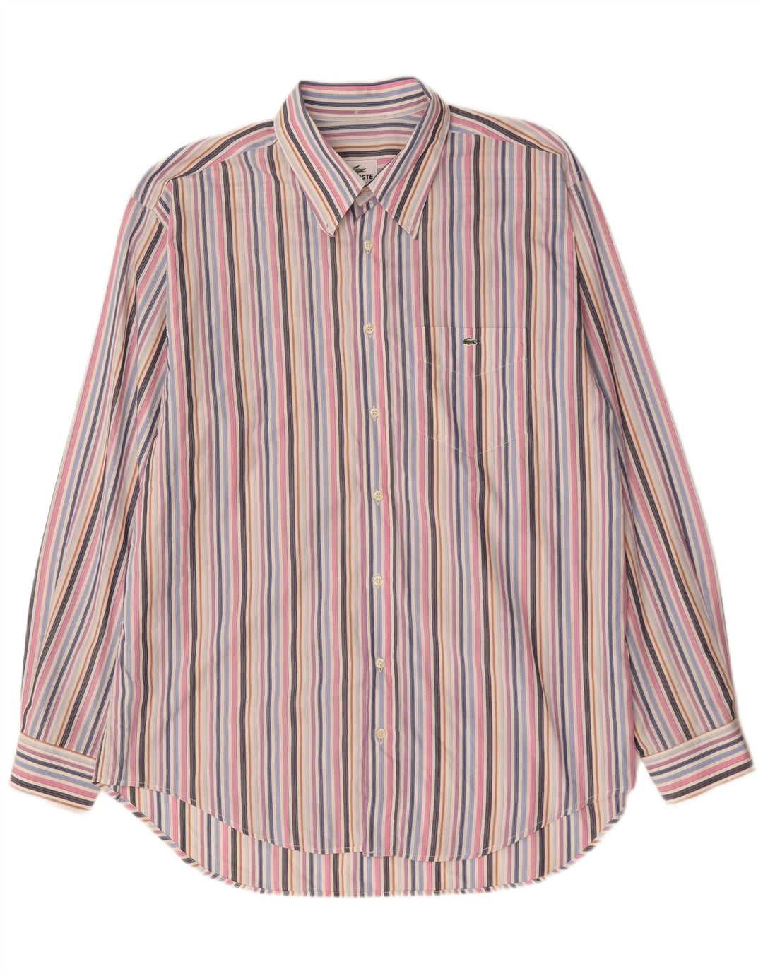 Cămașă pentru bărbați LACOSTE Mărimea 44 XL Bumbac cu dungi multicolore