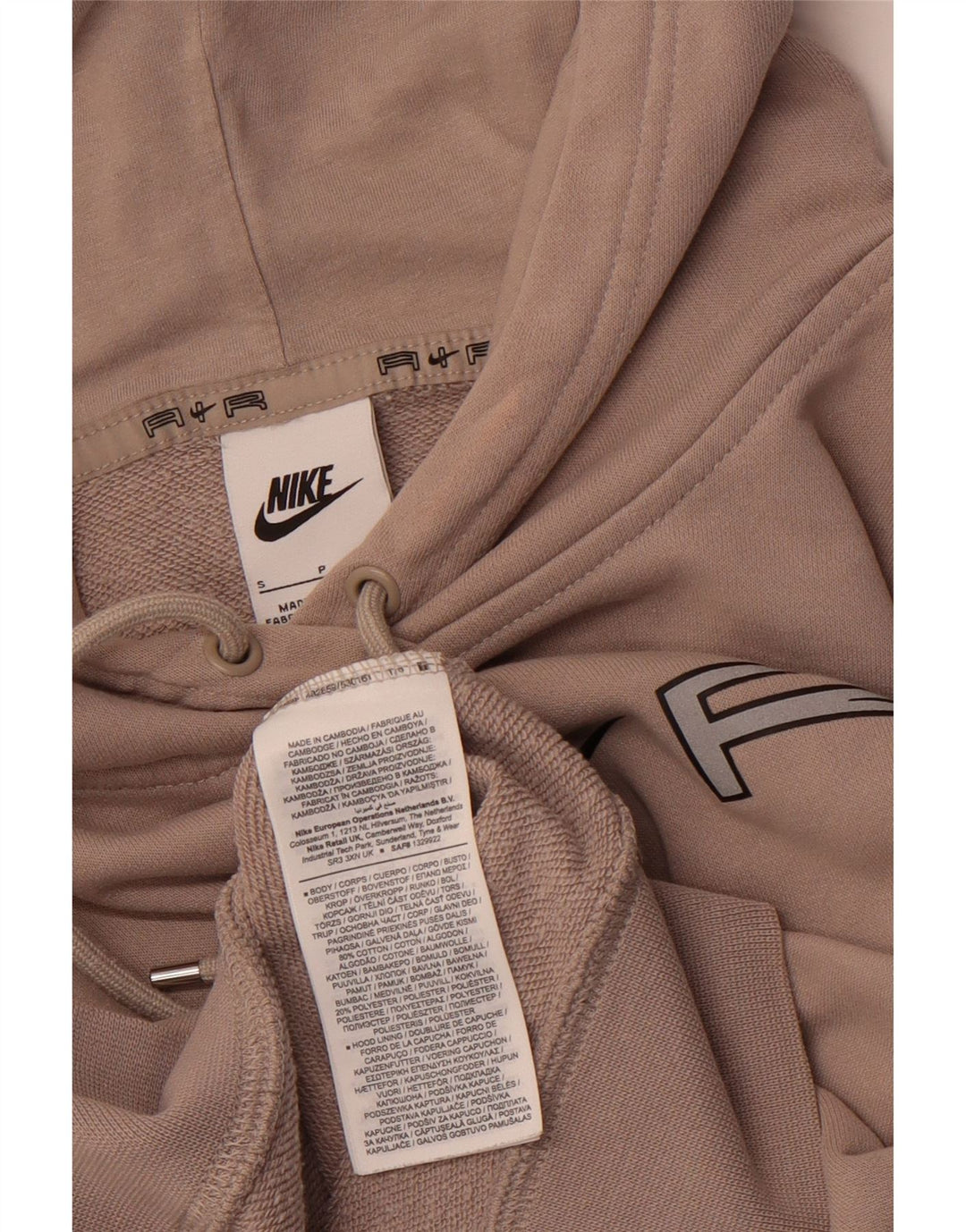 Pulover NIKE pentru bărbați, loose fit, cu glugă, maro, bumbac color bloc