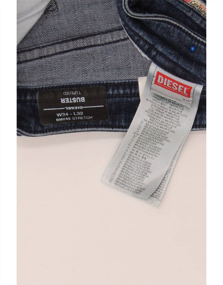 DIESEL Blugi pentru bărbați Buster Tapered W34 L34 Bumbac bleumarin