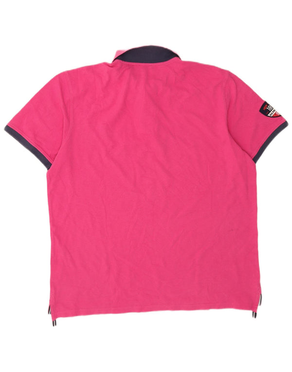 U.S. Polo Assn. Cămașă pentru bărbați 2XL, bumbac color bloc de culoare roz