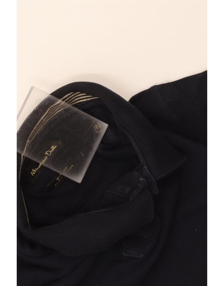 Cămașă polo Massimo Dutti pentru bărbați, slim, albastru bleumarin