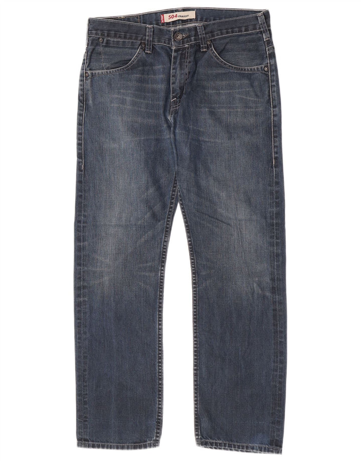 Blugi drepti pentru bărbați Levi's 504 W32 L27 Bumbac albastru