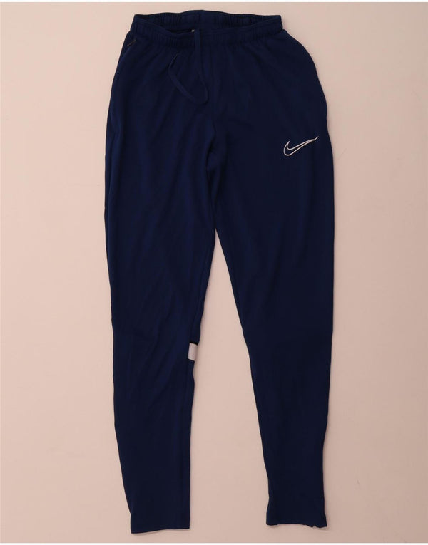 Pantaloni de trening NIKE Dri Fit pentru bărbați, poliester albastru mic