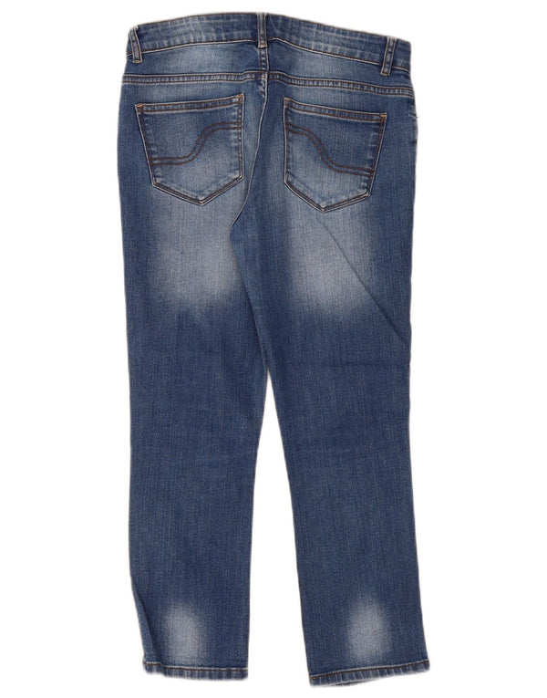 Fat Face Blugi Capri pentru femei UK 8 Small W28 L22 Blue Bumbac