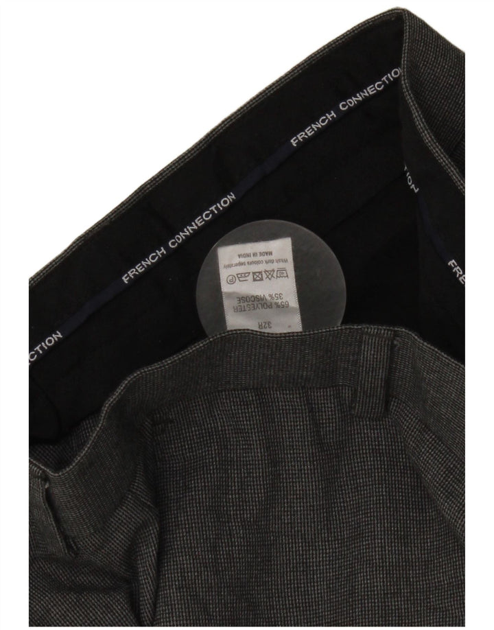 Pantaloni de costum slim pentru bărbați French Connection L32 L30 poliester gri