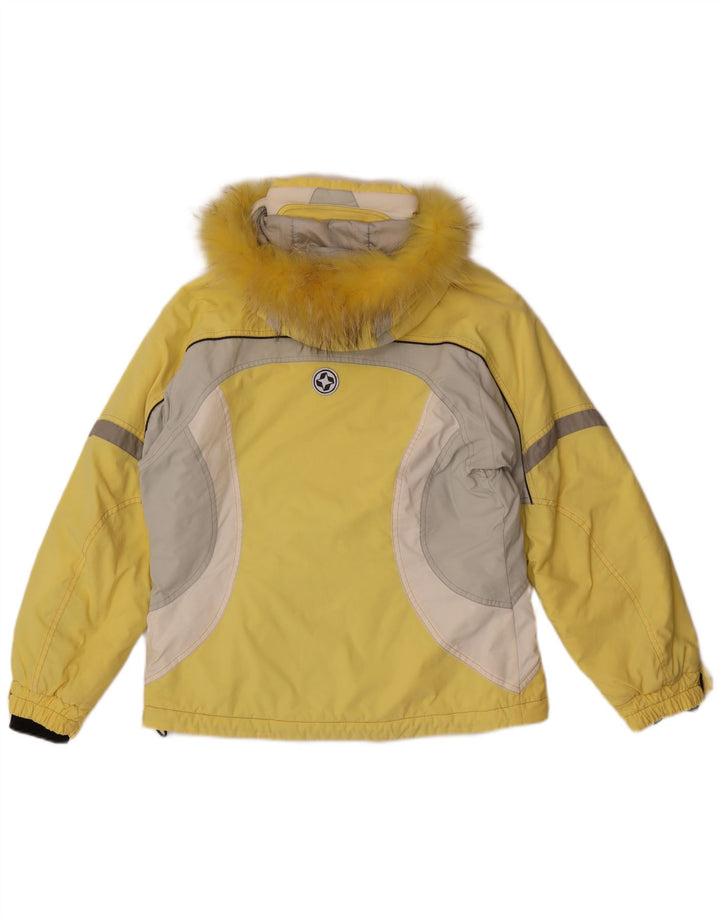 Jachetă de schi pentru femei Colmar cu glugă EU 42 XL Galben din poliamidă color bloc