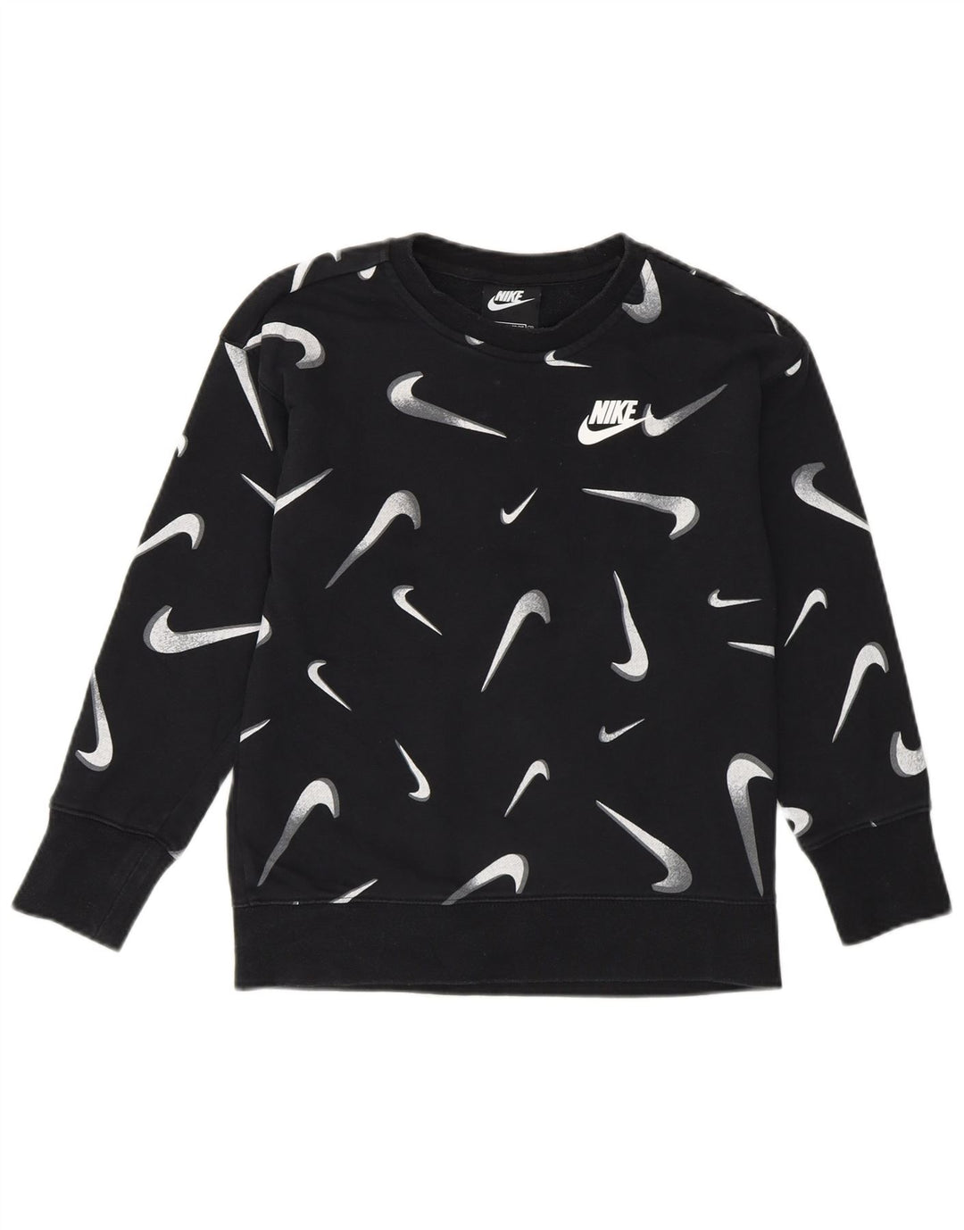 Pulover NIKE pentru fete Graphic Standard Fit, 8-9 ani, mic negru