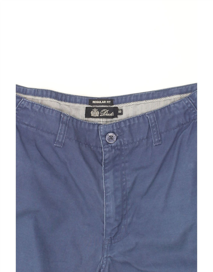 DACK'S Mens Regular Fit Chino Shorts IT 50 Large W36  Navy Blue Cotton Vintage Dack's and Second-Hand Dack's from Messina Hembry 