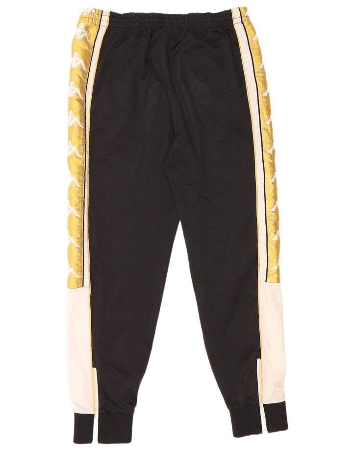 Pantaloni de trening grafic pentru bărbați KAPPA Pantaloni de jogging, mari, negru, bloc de culoare