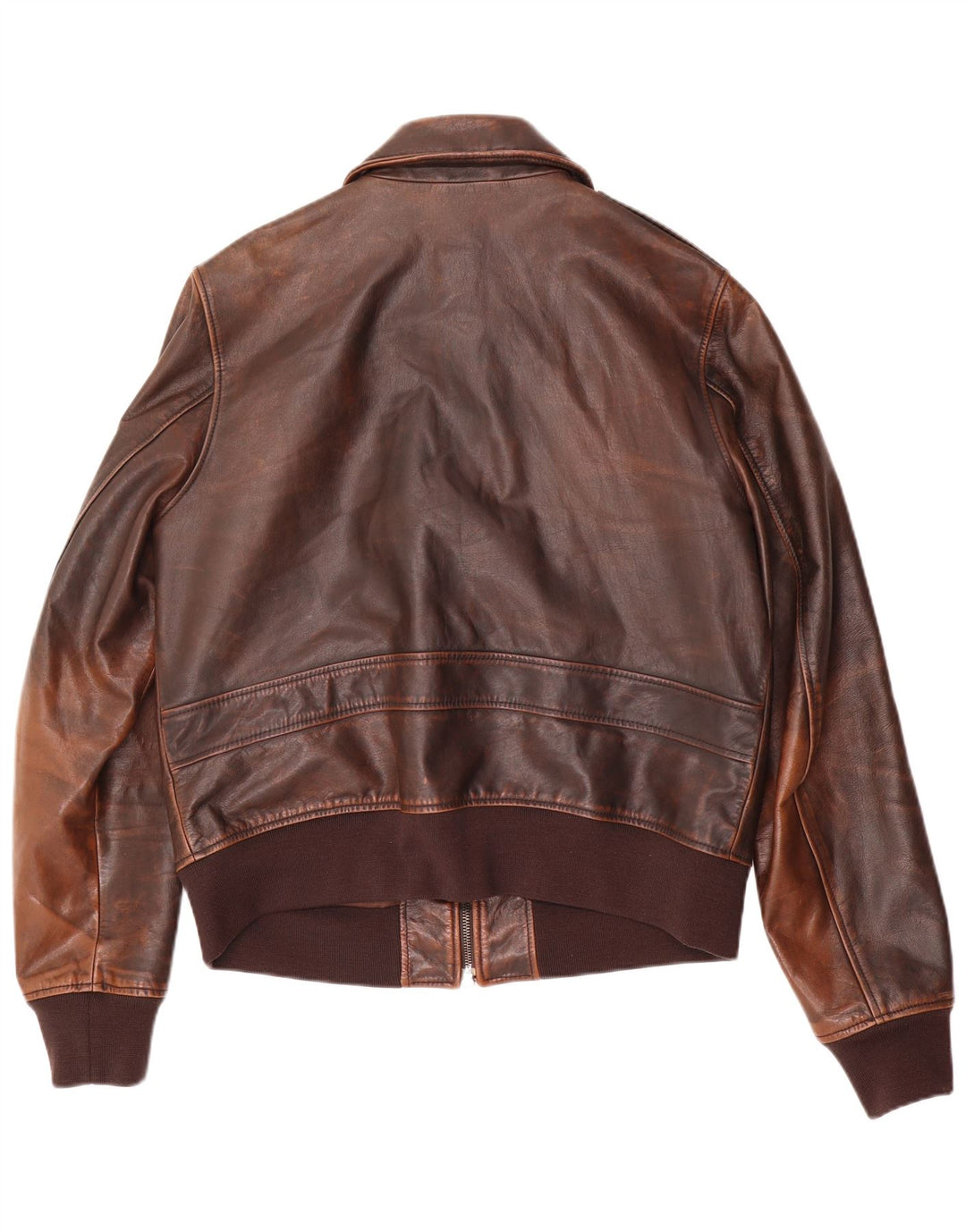 Jachetă din piele vintage pentru bărbați IT 52 Large Brown