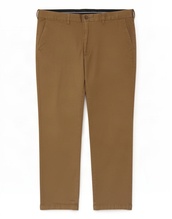 Pantaloni chino pentru bărbați Marks & Spencer, cu ajustare normală, L42 L29, bumbac bej