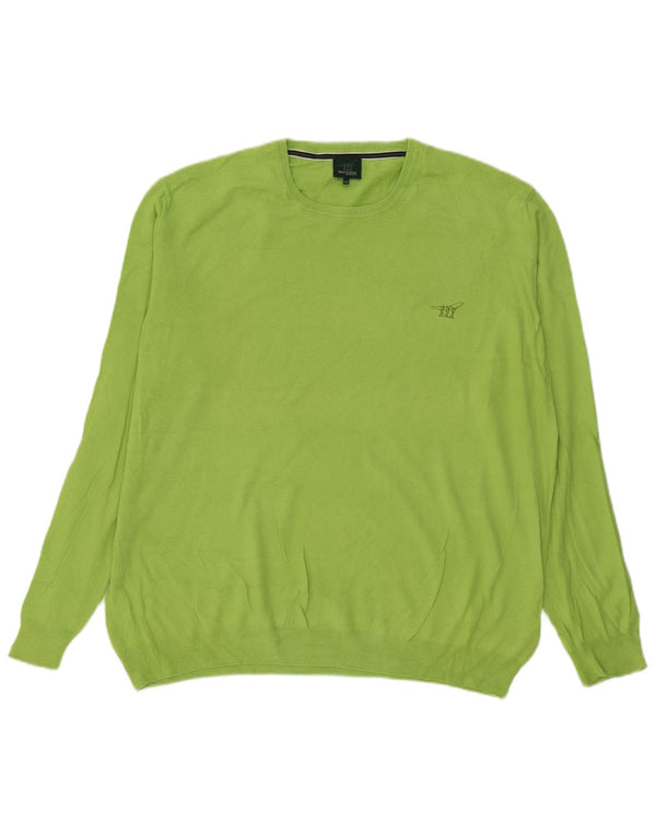 Pulover Henry Cottons pentru bărbați, cu gât crew, bumbac verde 2XL