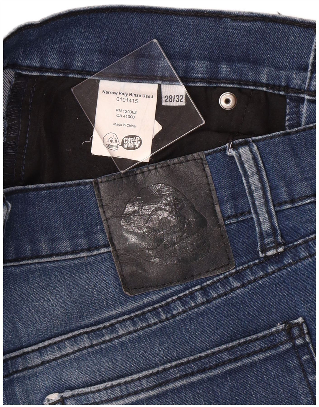 CHEAP MONDAY Blugi skinny dama W28 L32 Bumbac albastru