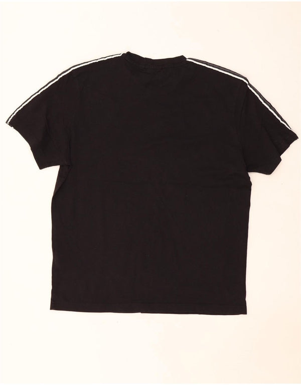 Tricou grafic pentru bărbați CHAMPION Top mare din bumbac negru