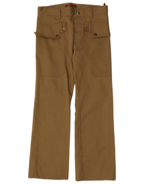 David Mayer Pantaloni cargo bootcut pentru femei IT 46 Large W31 L29 Khaki