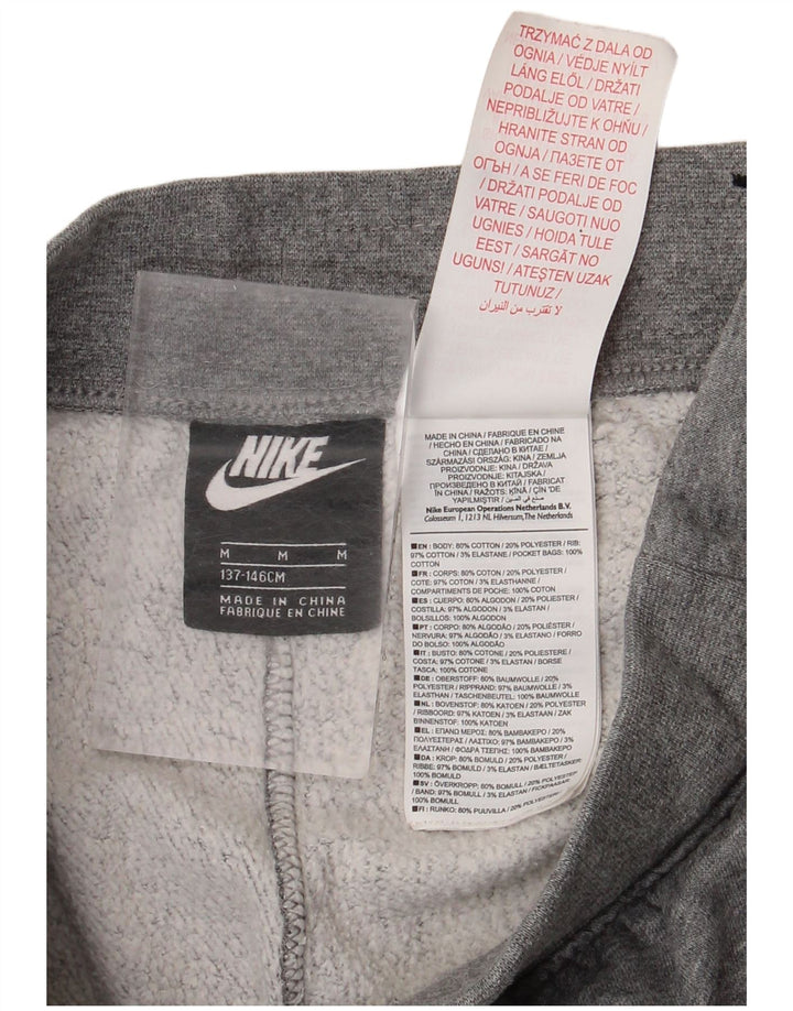 Pantaloni de trening Nike baieti Joggeri 10-11 ani bumbac gri mediu