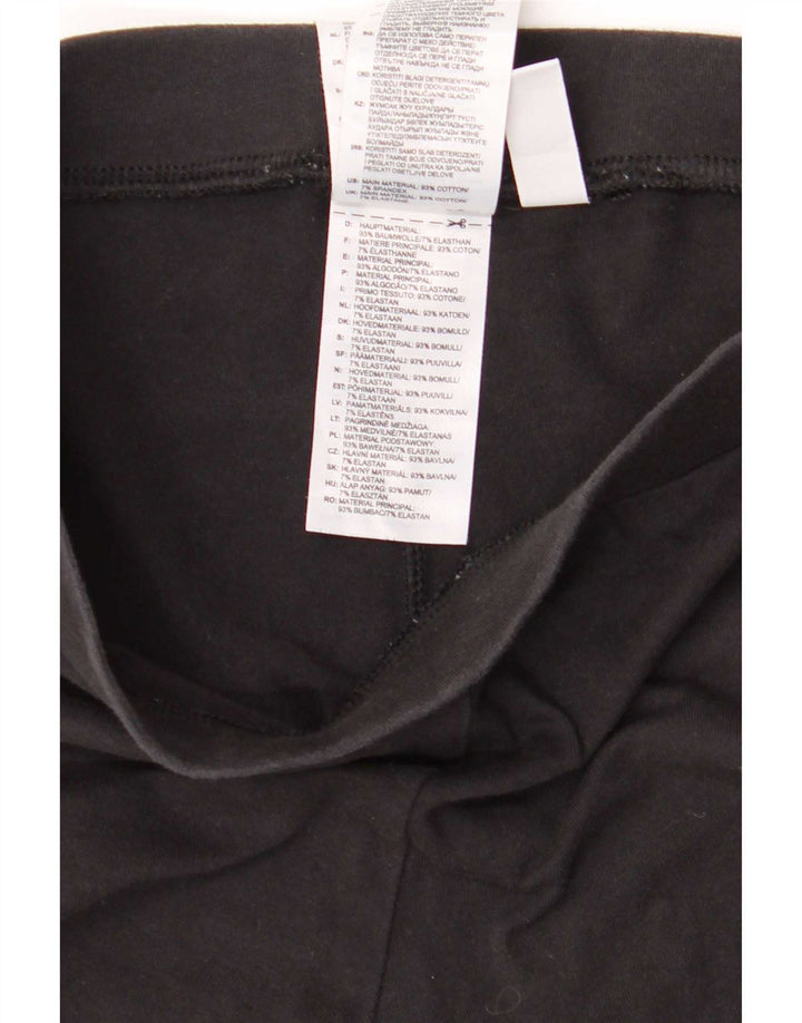 Leggings pentru femei Adidas UK 10 mic bumbac negru