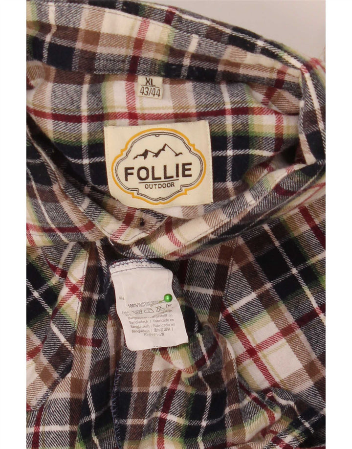Cămașă pentru bărbați Follie Mărimea 43/44 XL Bumbac cu carouri multicolore