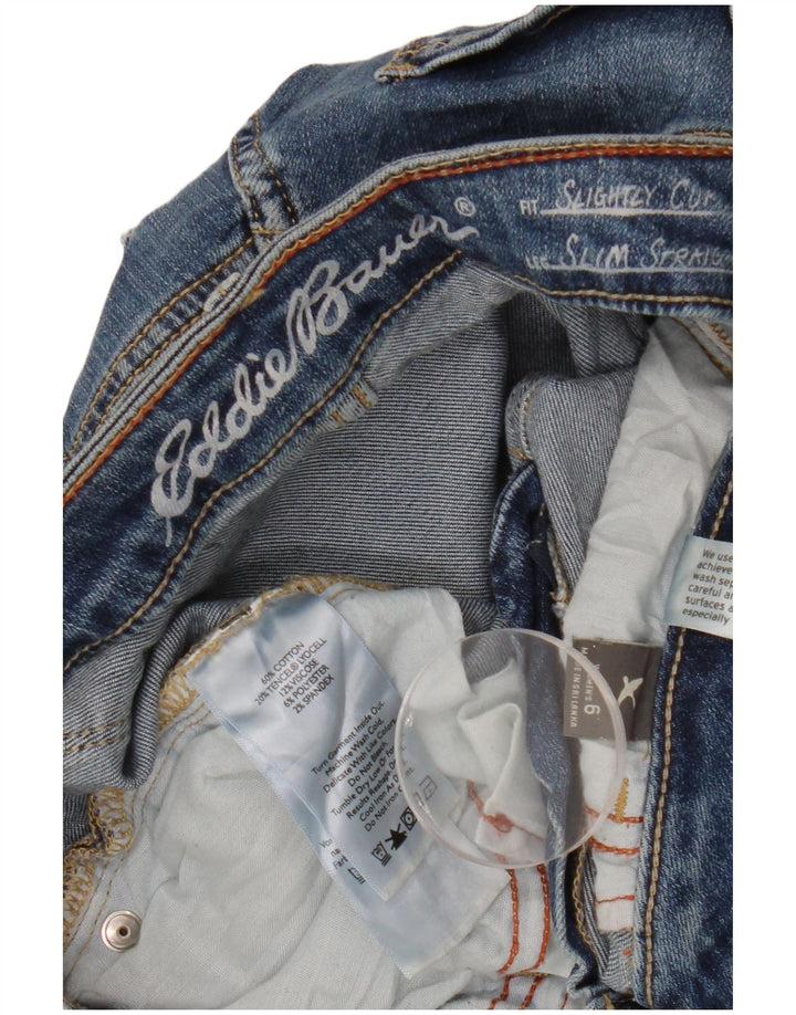 EDDIE BAUER Blugi drepți ușor curbate pentru femei US 6 Medium W27 L30 Albastru