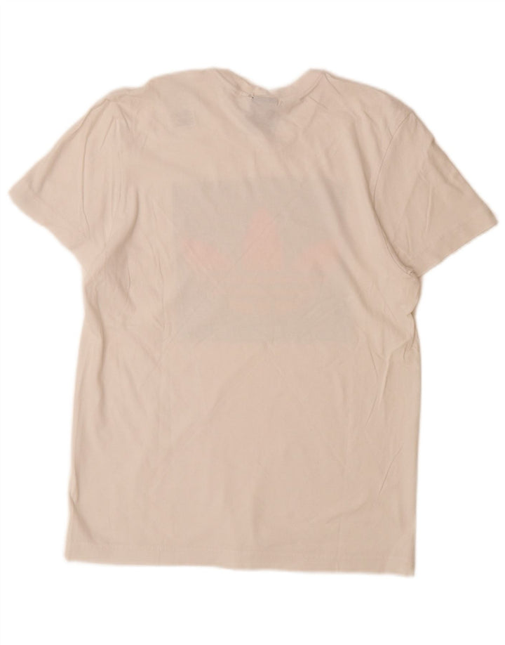 Tricou grafic ADIDAS pentru bărbați Top mic din bumbac alb