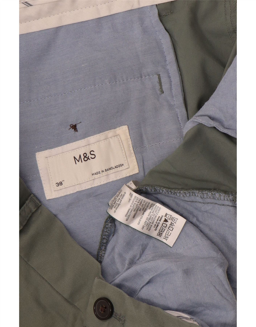 Pantaloni scurți chino pentru bărbați Marks & Spencer W38 XL Kaki Bumbac