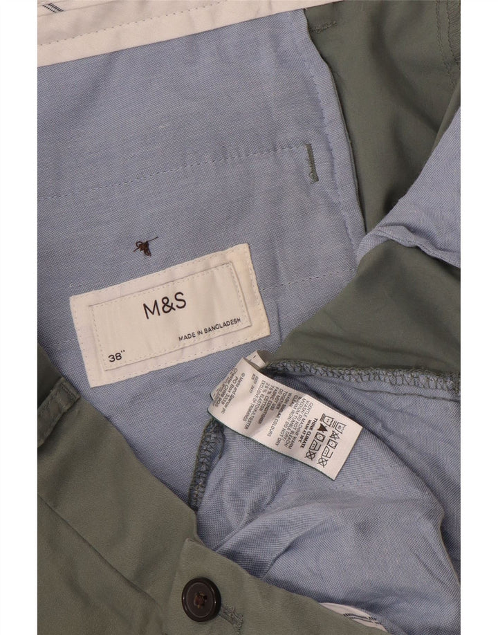 Pantaloni scurți chino pentru bărbați Marks & Spencer W38 XL Kaki Bumbac