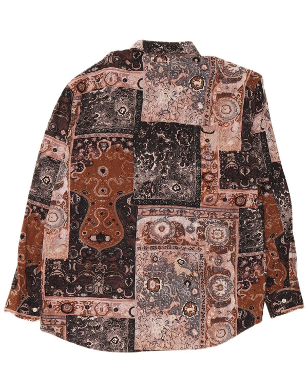 Cămașă Vintage bărbați Mediu Multicolor Patchwork