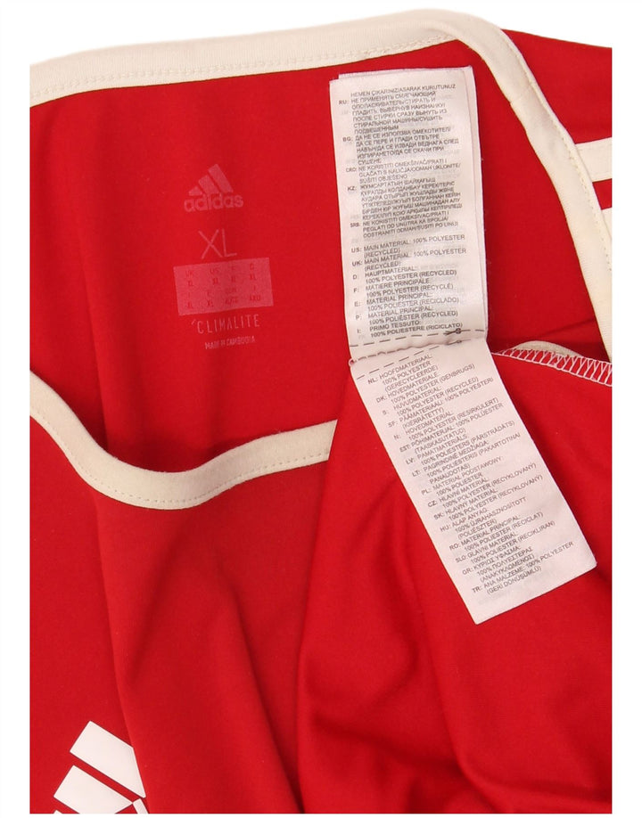 Tricou Climalite pentru bărbați ADIDAS Top XL Poliester color bloc roșu