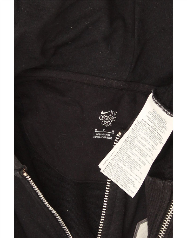 Pulover Nike Graphic Zip pentru bărbați, bumbac mediu negru
