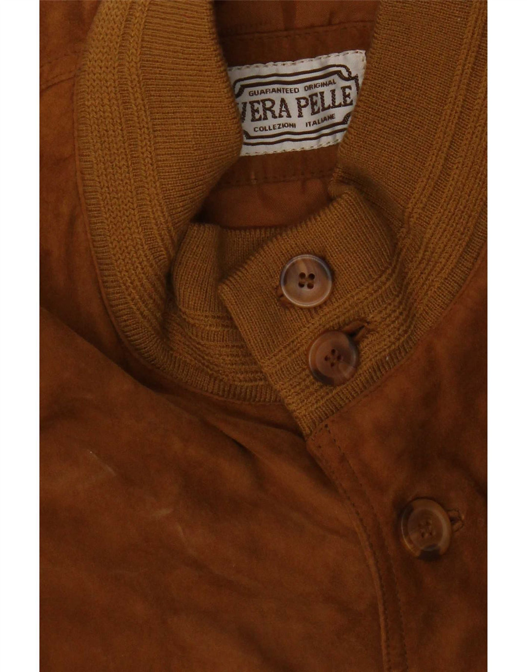 Bomber vintage pentru bărbați din piele intoarsa UK 40 mare, maro, din piele