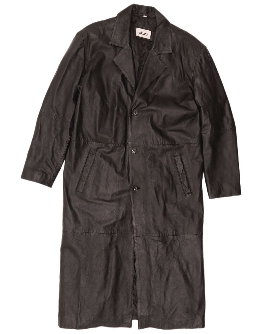 Palton din piele pentru bărbați EU 50, mare, neagră