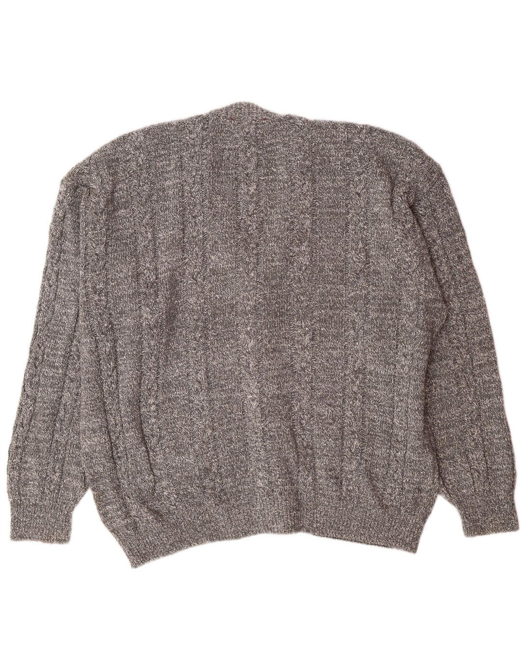 Pulover cardigan vintage pentru bărbați IT 52 mare, gri, bumbac cu pete, clasic