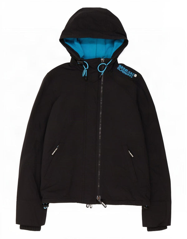Jachetă Windbreaker cu glugă Superdry pentru femei UK 10 Small Black