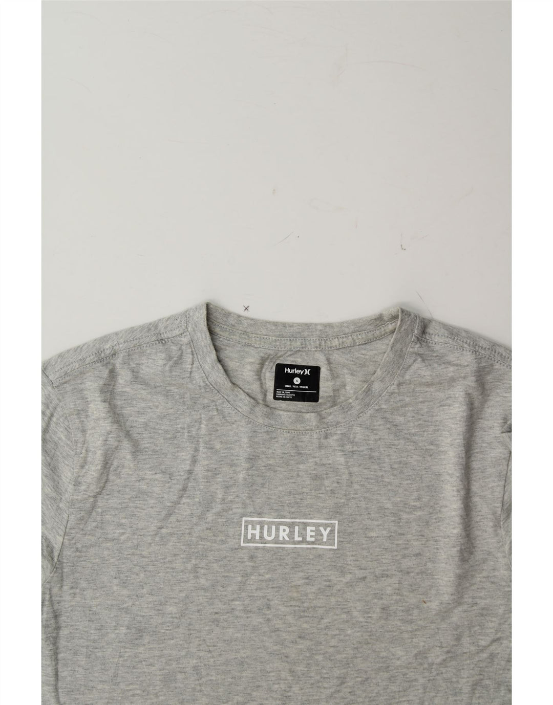 HURLEY Mens Petite T-Shirt Top Small Grey Cotton Vintage Hurley and Second-Hand Hurley from Messina Hembry 