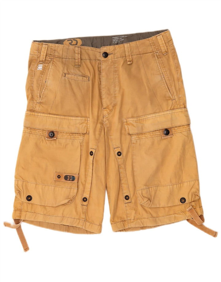 Pantaloni scurti cargo grafic G-Star pentru bărbați W32 bumbac mediu bej