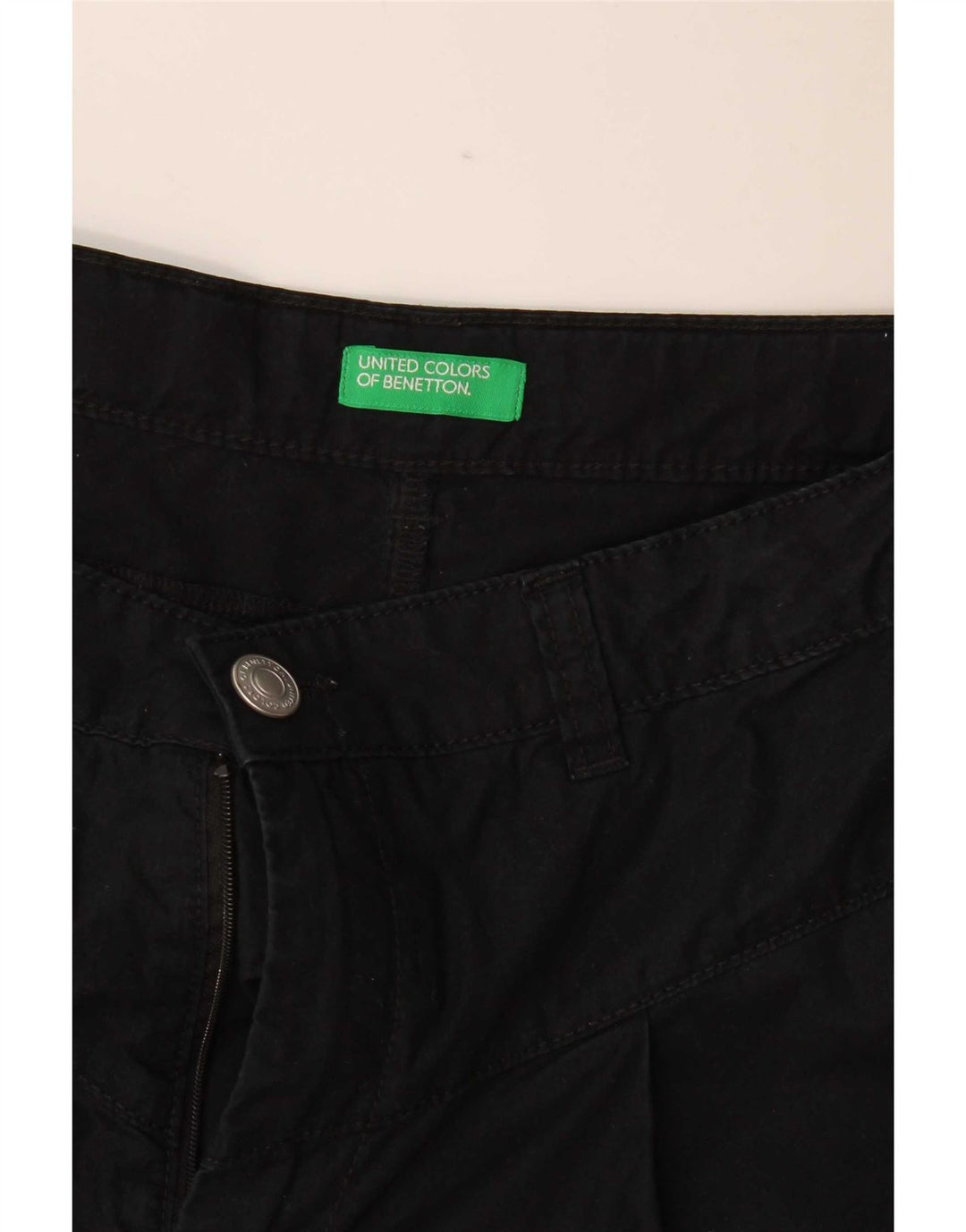 Pantaloni scurți din denim pentru femei Benetton W28 Medium Black