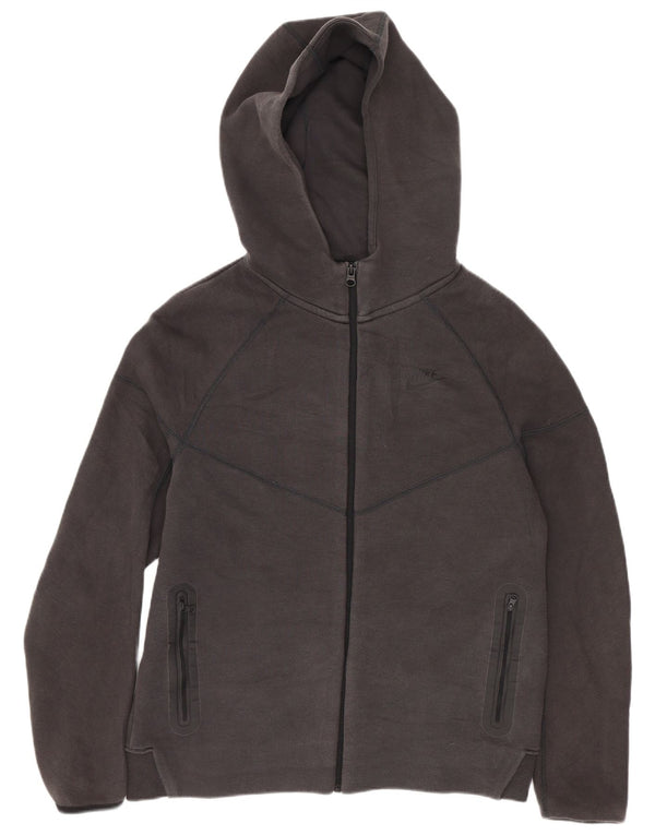 Pulover Nike pentru fete cu fermoar 13-14 ani XL bumbac gri