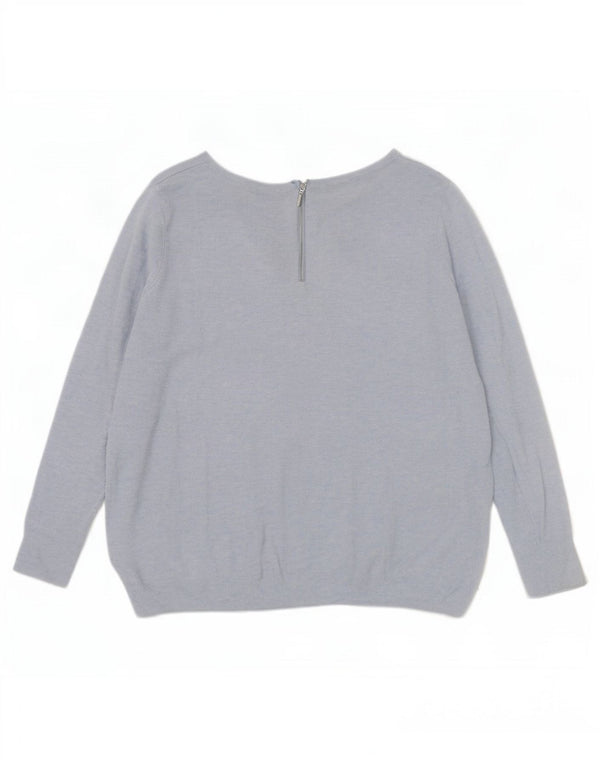 Marks & Spencer Pulover supradimensionat pentru femei cu gât de barcă UK 10 Small Blue